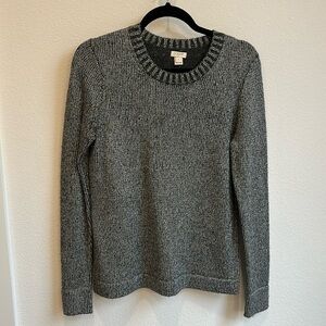 J.Crew gray and silver crew neck sweater
